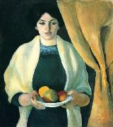 Portrat mit Apfeln August Macke